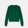 Jacquard Viscose Knit Fitted Cardigan