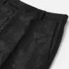 Jacquard Wool-Viscose Slim Formal Pants