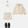 Kids Jacquard Nylon Padded Puffer