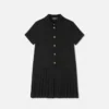 Kids Jacquard Satin Pleated Shirt Dress