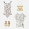 Kids Printed Cotton Cover-Up Dress
