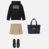 Kids Printed Cotton-Gabardine Pleated Skirt
