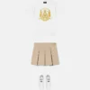 Kids Printed Cotton-Gabardine Pleated Skirt