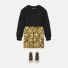 Kids Printed Cotton-Jersey Twill Sweatshirt Dress