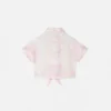 Kids Printed Silk Twill Crop Shirt