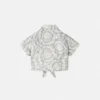 Kids Printed Silk Twill Crop Shirt