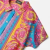 Kids Printed Silk Twill Crop Shirt