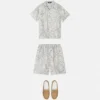 Kids Printed Silk Twill Shorts