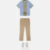Kids Printed Striped Cotton-Poplin Shirt
