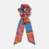 Kids Printed Twill Scarf Tie Scrunchie
