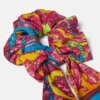Kids Printed Twill Scarf Tie Scrunchie