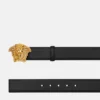 La Medusa Embellished Leather Belt 4 cm