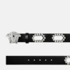 La Medusa Studded Leather Belt 4 cm