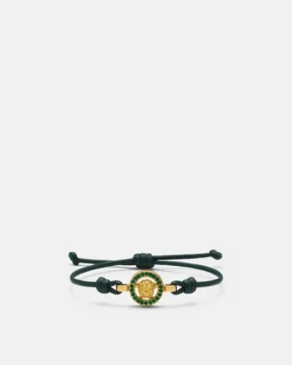 Medusa ’95 Crystal Leather Bracelet