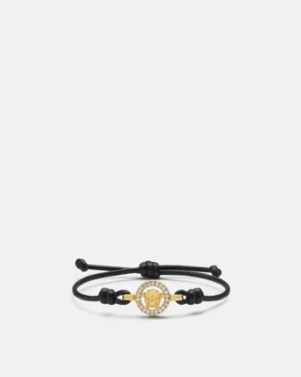 Medusa ’95 Crystal Leather Bracelet