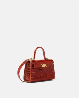 Medusa ’95 Small Croc-Effect Top-Handle