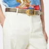 Medusa Biggie Lizard-Effect Belt 3 cm