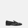 Medusa Embellished Satin Slippers