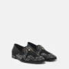 Medusa Embellished Satin Slippers