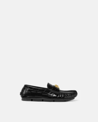 Medusa Leather Driver Shoes