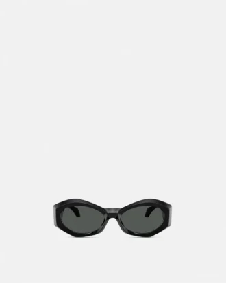 Medusa Plaque Geometric Sunglasses