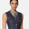 Metal Mesh Bandana Necklace