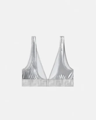 Metallic Triangle Bikini Top
