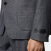 Micro-Checked Wool Blazer