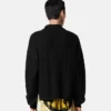 Mixed-Stitch Wool Knit Sweater