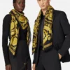Printed Cashmere-Blend Fringed Shawl 140 cm