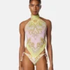 Printed Cover-Up Foulard Top