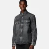 Printed-Foulard Denim Overshirt