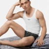 Printed Jacquard Cotton-Jersey Trunks