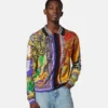 Printed Silk Knit Shirt
