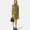 Printed Silk Twill Mini Shirt Dress