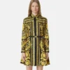 Printed Silk Twill Mini Shirt Dress