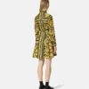 Printed Silk Twill Mini Shirt Dress