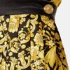 Printed Silk Twill Pleated Mini Skirt