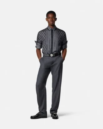Printed Silk Twill Regular Shirt
