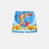 Printed Silk Twill Regular Shorts
