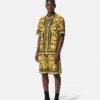 Printed Silk Twill Shorts