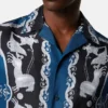 Printed Silk Twill Slim Shirt