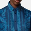 Printed Silk Twill Slim Shirt