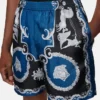 Printed Silk Twill Slim Shorts