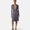 Printed Viscose-Jersey Midi Dress