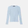 Ribbed Knit Viscose-Blend Crewneck Top