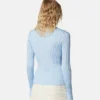 Ribbed Knit Viscose-Blend Crewneck Top