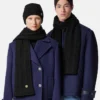 Ribbed Wool Knit Scarf