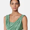 Safety Pin Draped Mini Dress