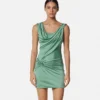 Safety Pin Draped Mini Dress